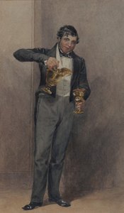 Butler, ca 1827 (akvarell på papper) av William Henry Hunt