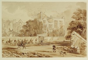 Hardwick Old Hall (akvarell på papper) av William Henry Hunt