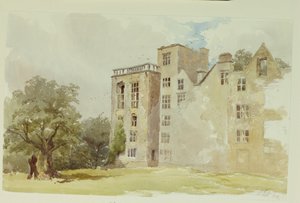 Hardwick Old Hall (akvarell på papper) av William Henry Hunt
