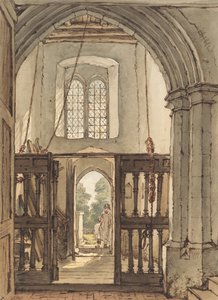 Interiör i klocktornet i Bushey kyrka av William Henry Hunt