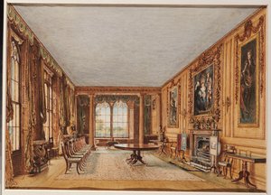 The Winter Dining Room av Earl of Essex i Cassiobury, 1821 av William Henry Hunt