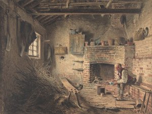 Vedhuggarens frukost Kvistsamlarens måltid, ca. 1832-34. av William Henry Hunt