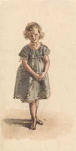 Ung flicka som står barfota av William Henry Hunt