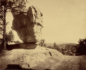 Balanserad klippa, Garden of the Gods, Colorado av William Henry Jackson