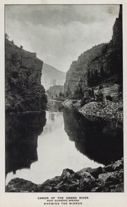 Canyons of Colorado: Canon of the Grand River, nära Glenwood Springs, Showing the Mirror (s/v foto)