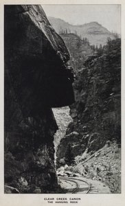 Canyons of Colorado: Clear Creek Canon, The Hanging Rock (s/v foto) av William Henry Jackson