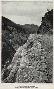 Canyons of Colorado: Uncompahgre Canon, Ouray och Silverton Toll Road (s/v foto) av William Henry Jackson
