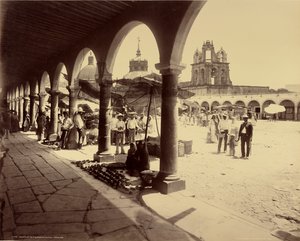 Marknad i Aguascalientes, Mexiko av William Henry Jackson