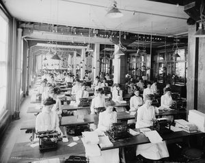 Maskinskrivningsavdelning, National Cash Register, Dayton, Ohio, 1902