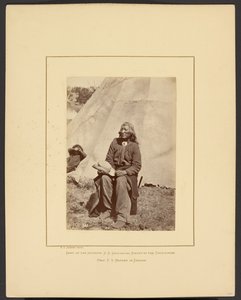 [Washakie eller Shoots the Buffalo Running, Shoshone, Wind River Mountains, Wyoming]