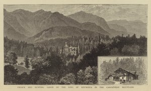 Palats och jaktstuga för kungen av Rumänien i Karpaterna av William Henry James Boot