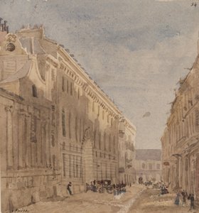 Början av Kings Stabling, Paris, ca 1828 (wc på papper) av William Henry Lake Price