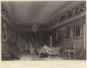 Lord Byrons rum i Palazzo Mocenigo (gravyr)