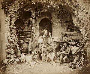 Robinson Crusoe, ca 1856 (albumin silvertryck från glasnegativ)