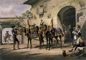 Mulorna på Plaza de Toros av William Henry Lake Price