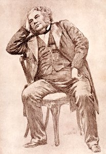 Mark Lemon, 1800-talsredaktör för tidskriften Punch, 1909. av William Henry Margetson