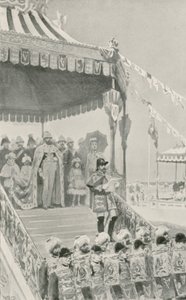 Drottningen utropades till Indiens kejsarinna i Delhi av William Henry Margetson