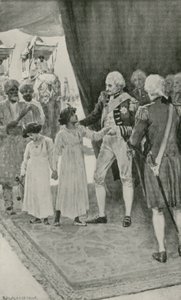 Sultan Tippus söner tas emot av Lord Cornwallis som gisslan. av William Henry Margetson