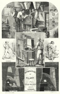 Tillverkning av glas hos Apsley Pellatt and Cos, London (gravyr)
