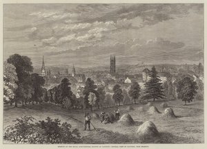 Möte för Royal Agricultural Society i Taunton, General View of Taunton, från Belmont av William Henry Pike