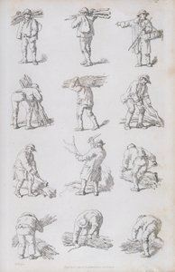 Illustration från "Etsningar av rustika figurer: för utsmyckning av landskapet", 1815 av William Henry Pyne