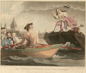 Old Copper the Waterman och hertigen av Grafton av William Henry Pyne