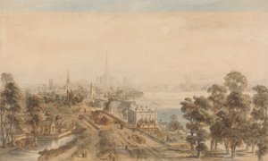 Gamla London, utsikt från St. James Park ser österut av William Henry Pyne