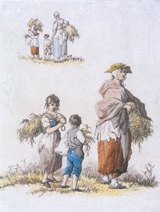 Kvinnor och barn plockar, Provincial Characters, 1802
