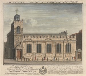 Southwest Prospect av St. Katherine Cree-kyrkan av William Henry Toms