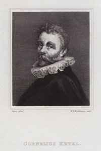 Cornelis Ketel, holländsk maneristisk målare (gravyr) av William Henry Worthington