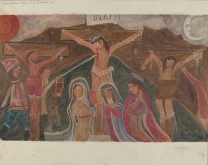 Korsets station nr 12: Jesus dör på korset, ca. 1936.
