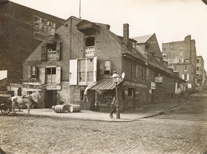 Race Street Wharf, Delaware Avenue vid Race Street, 1867