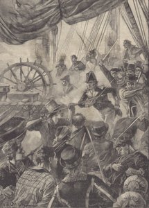 Boarding (litho) av William Heysham Overend