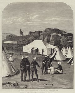Den brittiska missionens läger i Cabul, Jumrood, nära Khyberpasset.