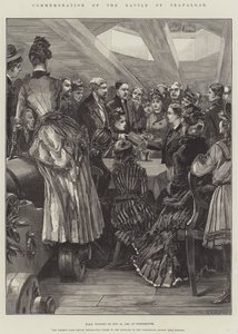 Åminnelse av slaget vid Trafalgar, HMS Victory den 21 oktober 1886, i Portsmouth av William Heysham Overend