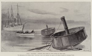 HMS Alacrity besöker scenen för slaget vid Yalu