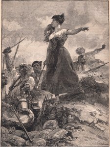 Pigans hjältemod av Sragossa 1808 e.Kr