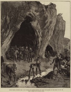 Lundi Khana, Khyber Pass, grottan där Sir Samuel Browne och Staff bivackade natten den 23 november