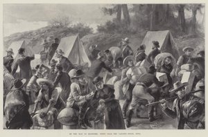 På väg till Klondike, scen nära landningsstadiet, Dyea