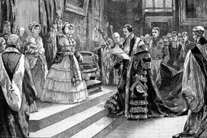 Presentation för drottningen, c1850-talet, 1900 av William Heysham Overend
