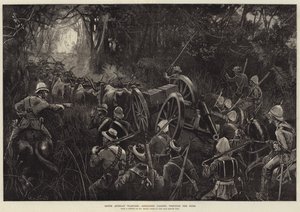 Sydafrikansk krigföring, artilleri som passerar genom bushen av William Heysham Overend