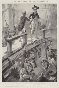 Årsdagen för Trafalgar, slaget vid Trafalgar, amiral Collingwood ombord på Royal Sovereign