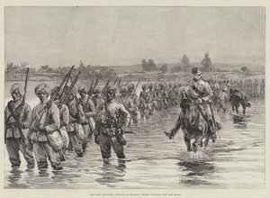 Chin Frontier Campaign i Burmah, trupper korsar Yaw River