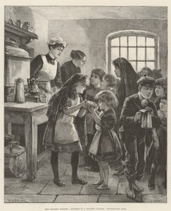 The Colliery Strikes, Distress in a Colliery Village, distribuerar soppa av William Heysham Overend