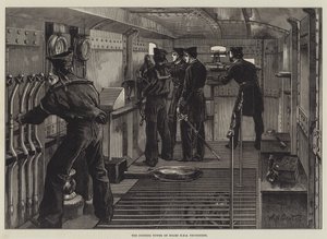 Skjutstornet ombord på HMS Thunderer