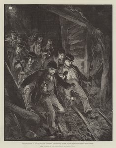 Explosionen på Park Slip Colliery, Aberkenfig, södra Wales, Exploring Party går ner av William Heysham Overend