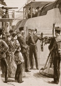 Den franska flottan i Cronstadt: tsarens besök, 1891, illustration från "Cassell