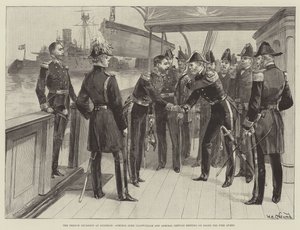 Den franska eskadern vid Spithead, amiral Lord Clanwilliam och amiral Gervais träffas ombord på Fire Queen.