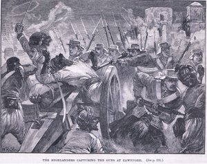Highlanders fångar Cawnpore 1857 AD