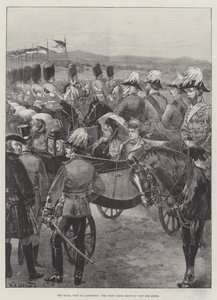 Det kungliga besöket i Aldershot, Scots Greys travar förbi drottningen